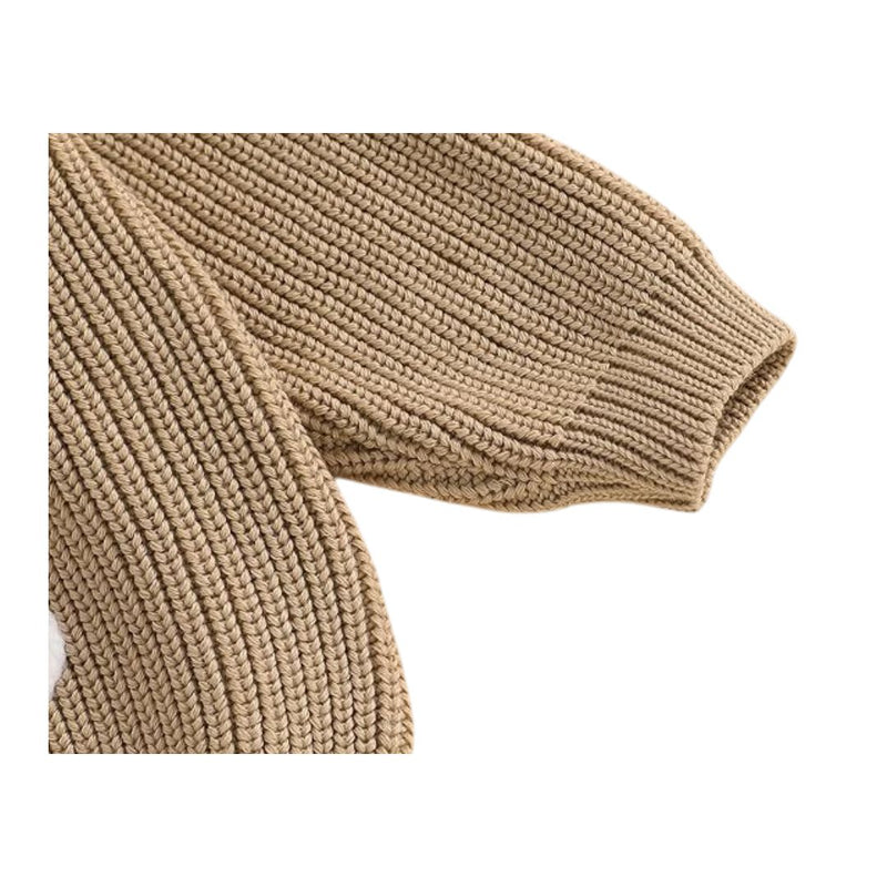 Vecot Bunny Tail Knit Sweater for Kids Cozy Playful Style